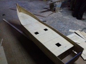 Model boat work in progress